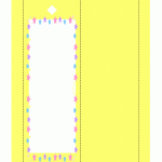 短冊　イラストなし　イエロー