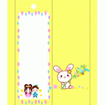 短冊　うさぎ　イエロー